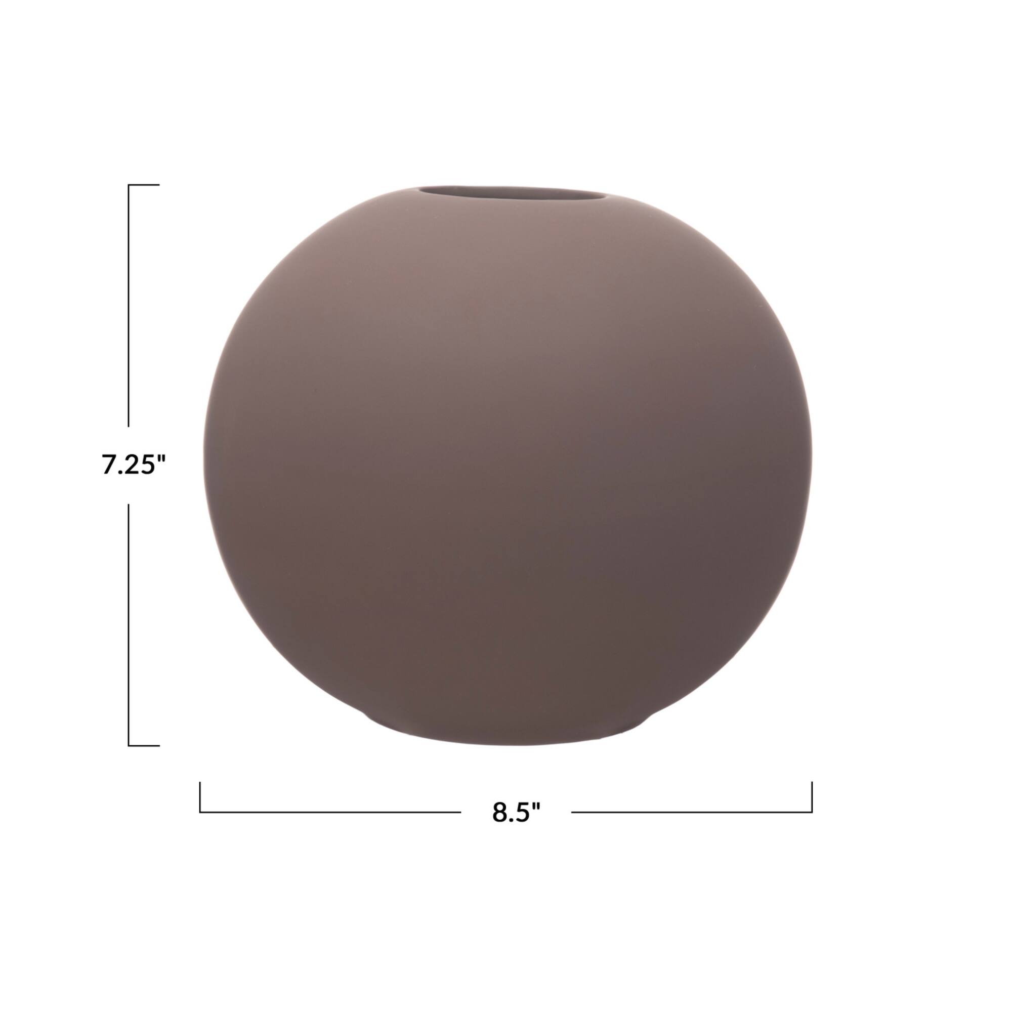 Hello Honey® 8.5" Matte Plum Latex Glaze Stoneware Vase